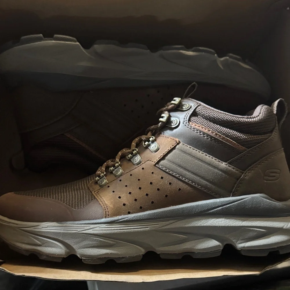 Skechers Men’s Brown and Gray Casual Hiking Boots